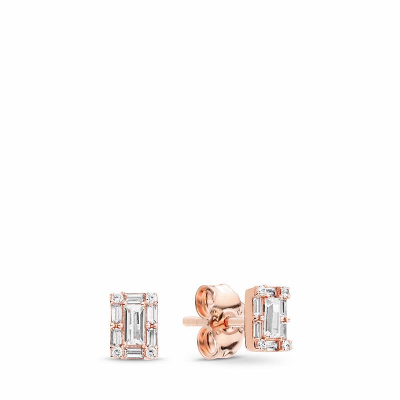 Pandora Rose™ Luminous Ice Stud Earrings Ireland - Pandora Rose/Cubic Zirconia - 301952ZPD